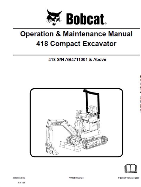 bobcat mini excavator 418|bobcat 418 manual.